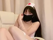 Châu Á Skinny Masks Cô gái Đồng phục y tá gợi cảm